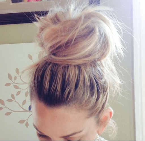 EASY! Messy Top Knot Bun Tutorial by Three Bird Nest