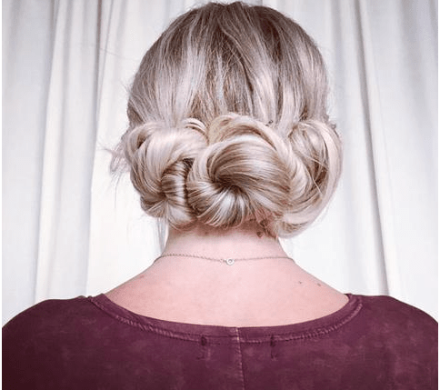 Triple Low Bun Hair Tutorial