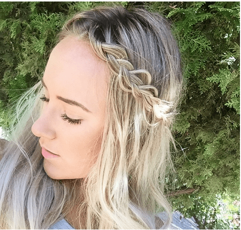 Messy Crown Braid Hair Tutorial DIY