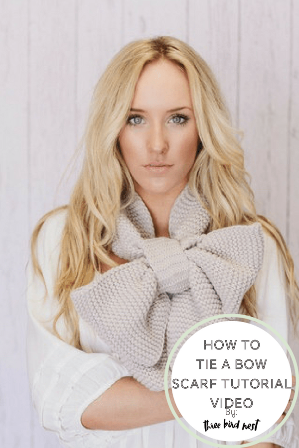 Quick & Easy How To Tie A Bow Scarf Tutorial