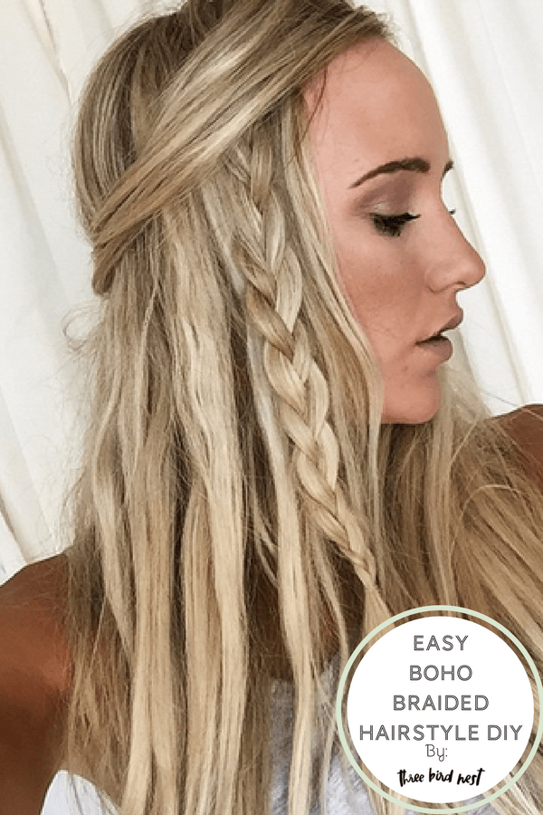 Easy Boho Braided Hairstyle DIY