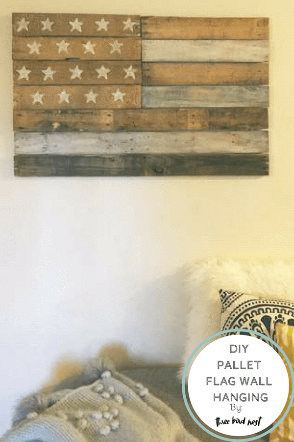 DIY Pallet Flag Wall Hanging