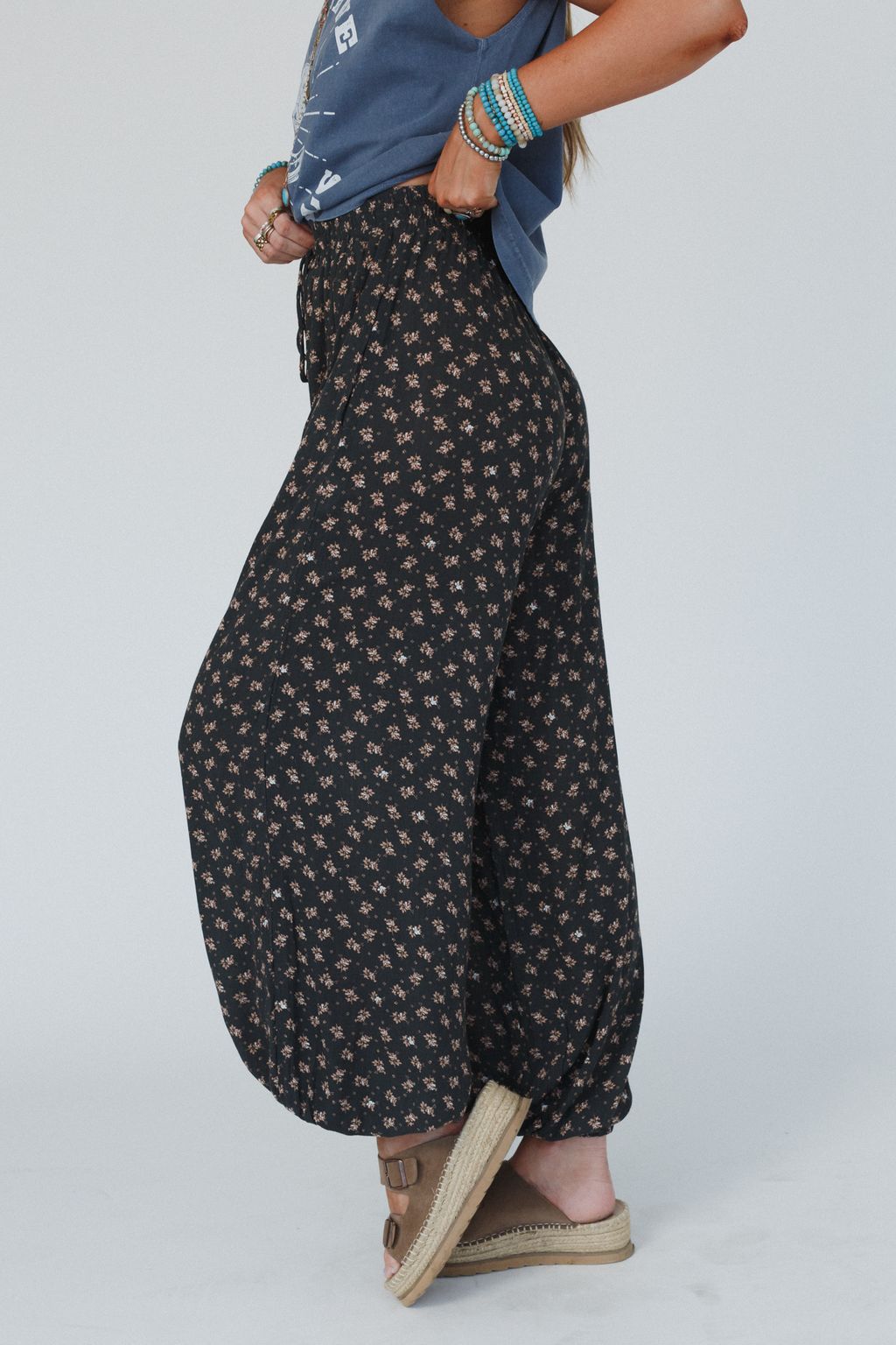 The Nest Emberlyn Wide Leg Cinched Pants - Iron