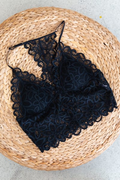 Eye Of The Sun Padded Bralette - Black  |  CORE  - Three Bird Nest