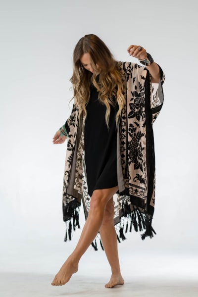 Crushin' On You Velvet Kimono - Black  |  Kimonos  - Three Bird Nest