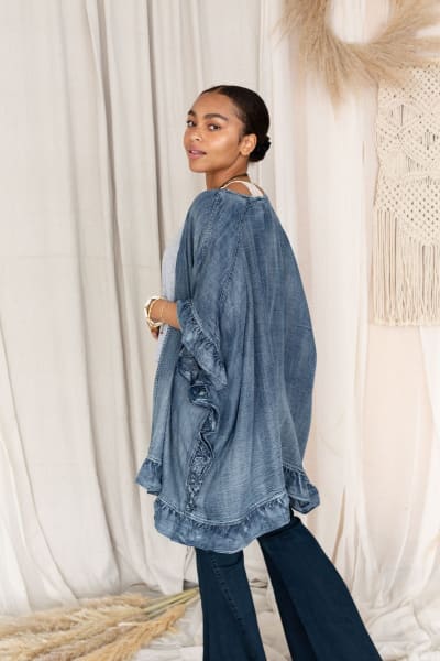 3BN Robbie Denim Jacket - Blue  |  Denim  - Three Bird Nest