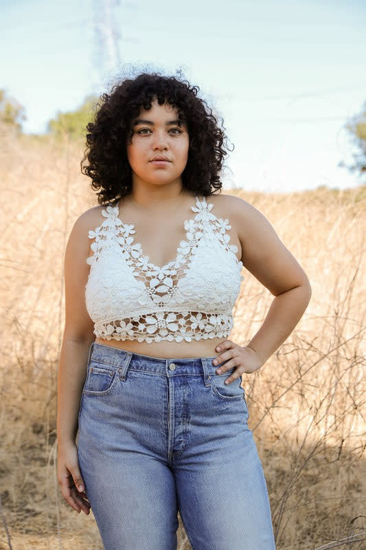 Dainty Daisy Crochet Bralette - White  |  Intimates  - Three Bird Nest