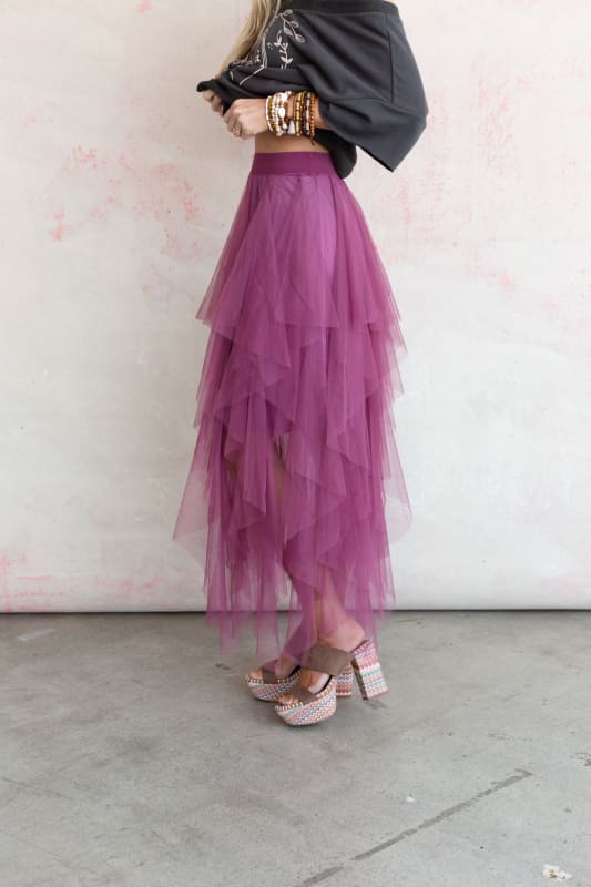 Boho Ballerina Skirt - Mauve  |  Bottoms  - Three Bird Nest