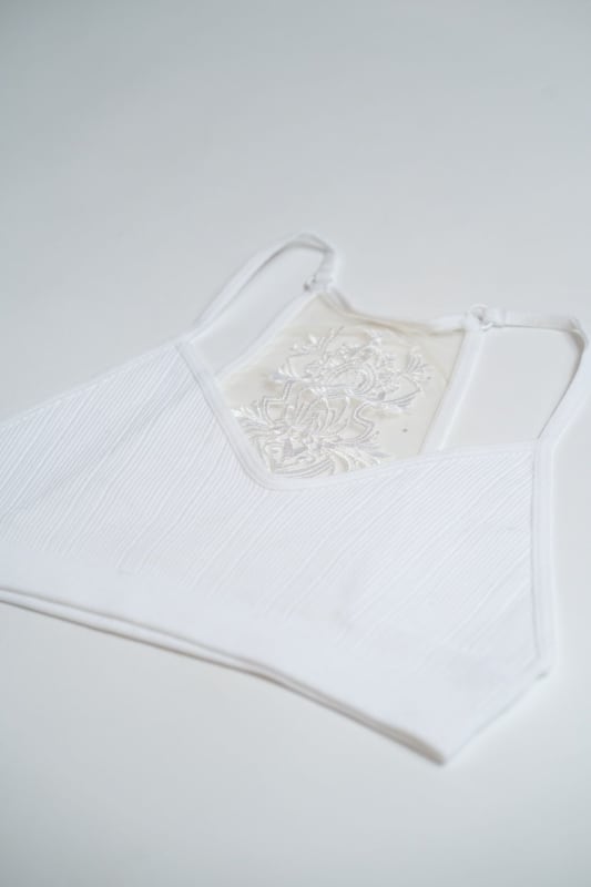 Tattoo Bralette - White  |  CORE  - Three Bird Nest