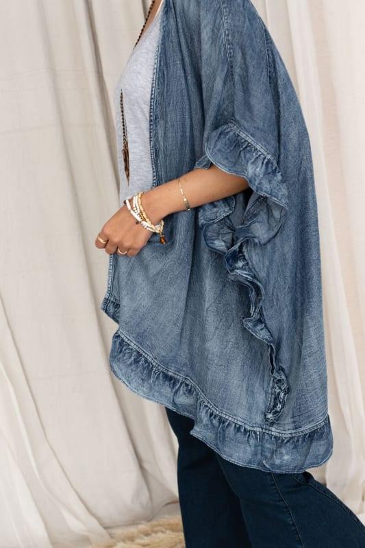 3BN Robbie Denim Jacket - Blue  |  Denim  - Three Bird Nest