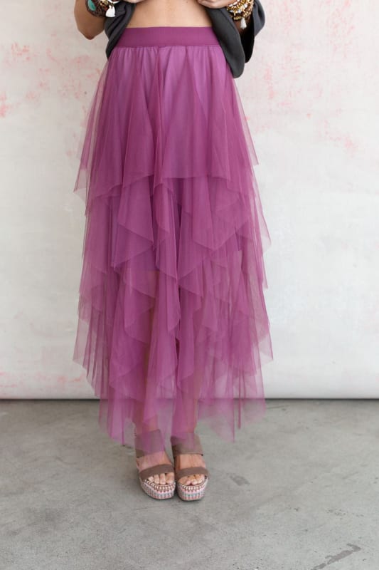 Boho Ballerina Skirt - Mauve  |  Bottoms  - Three Bird Nest