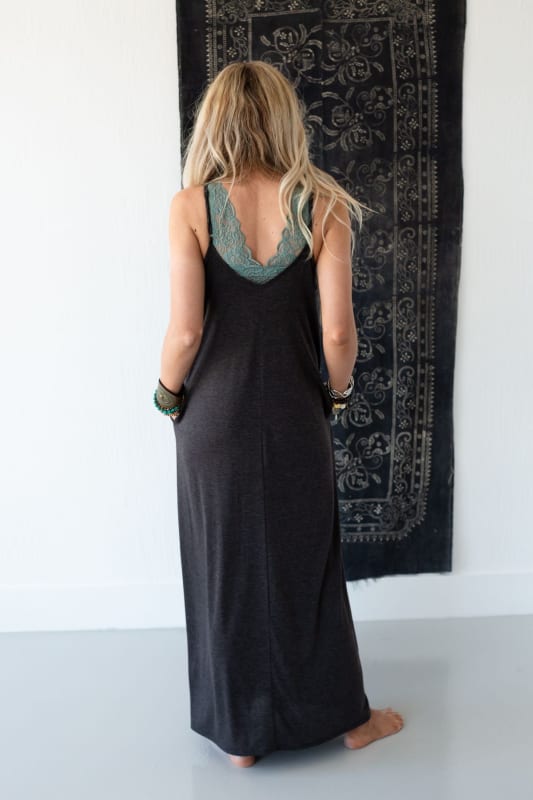 3BN The Perfect Maxi Dress - Charcoal  |  CORE  - Three Bird Nest