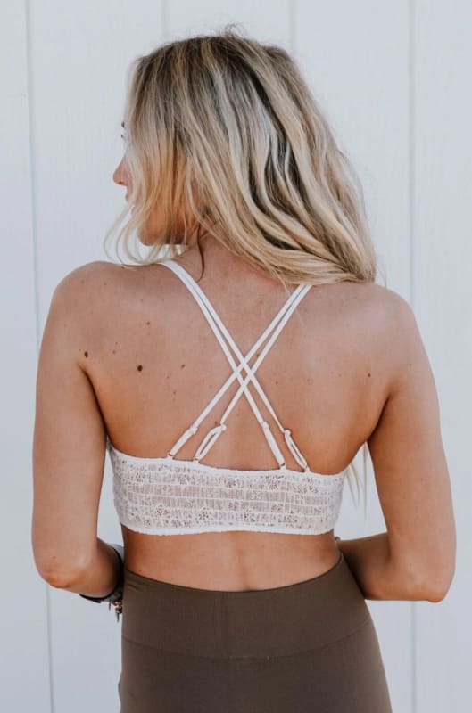 Dainty Daisy Crochet Bralette - White  - Three Bird Nest