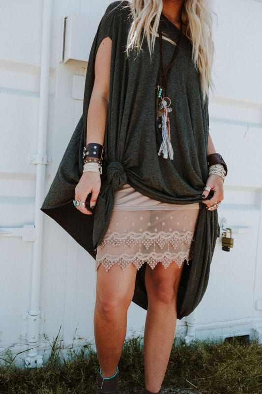 Layering Love Lace Slips - Mocha  - Three Bird Nest