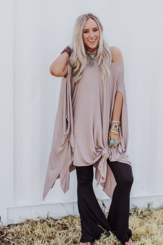 The Wren Oversized Tunic Top - Mocha  - Three Bird Nest