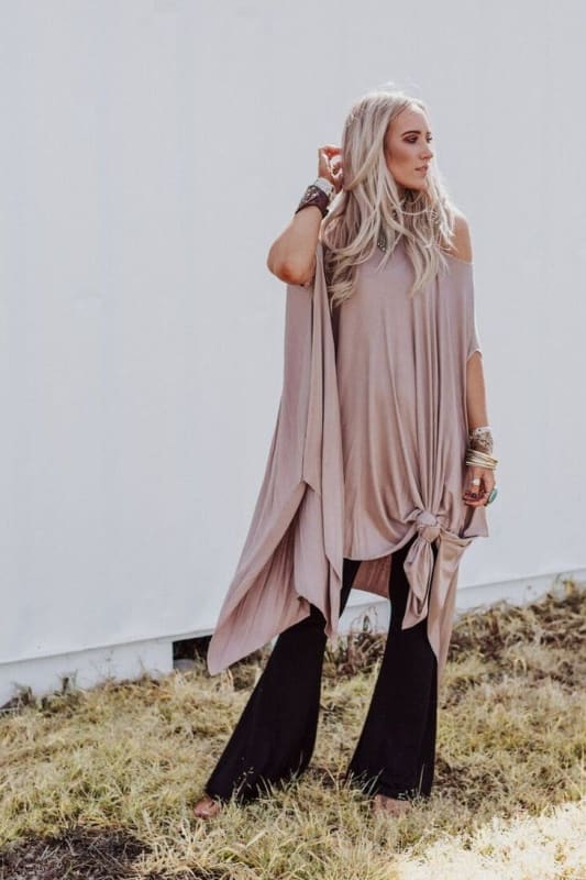 The Wren Oversized Tunic Top - Mocha  - Three Bird Nest