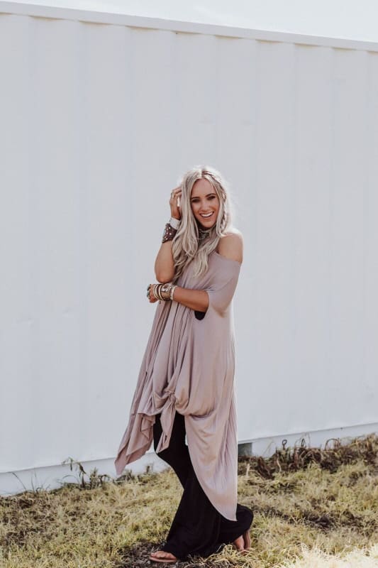 The Wren Oversized Tunic Top - Mocha  - Three Bird Nest