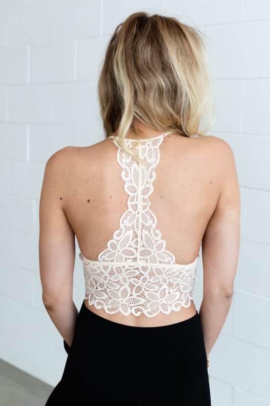 Eye Of The Sun Padded Bralette - Ivory  - Three Bird Nest